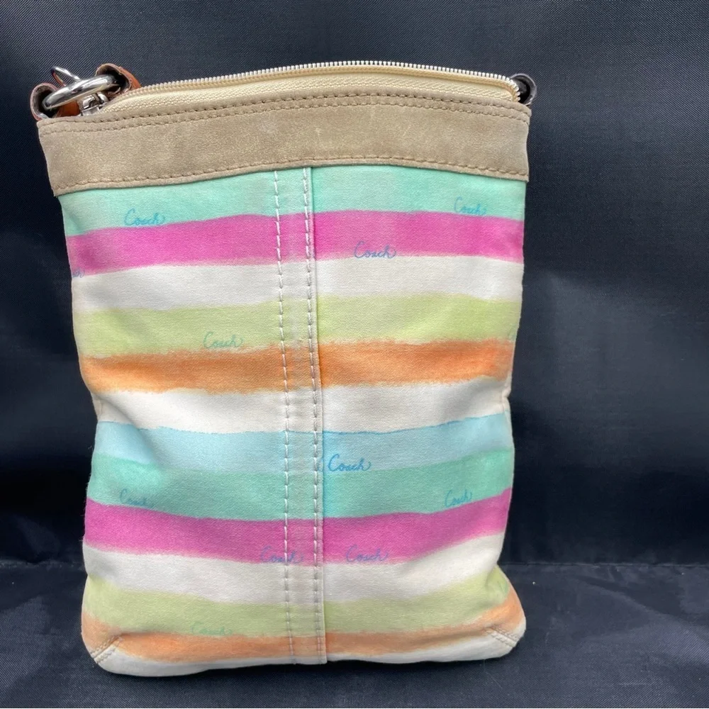 Coach Pastel Striped Cross Body - Picture 3 of 7